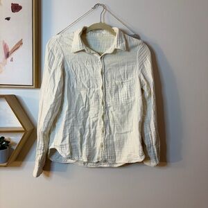CP Shades Gauzy Button Down Top XS